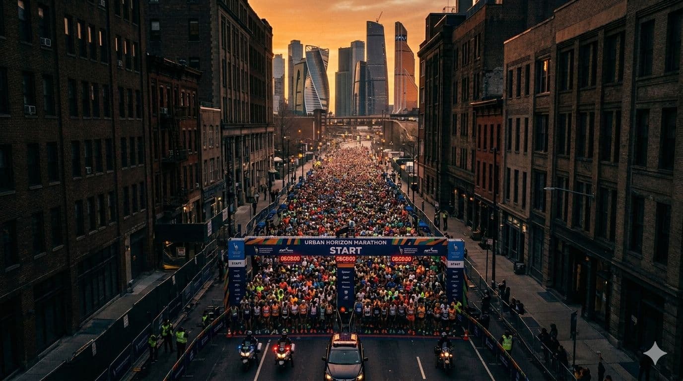 Marathon start line